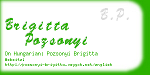 brigitta pozsonyi business card